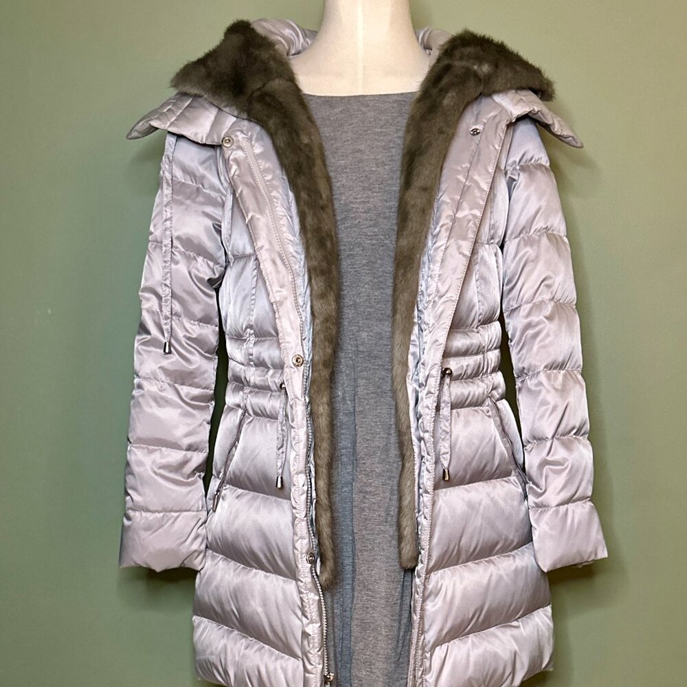 LIKE NEW - LAUNDRY Silvery Down Puffer Womens Coat